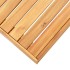 Set de mesa y reposapiés de jardín cojín madera maciza