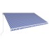 Toldo automático retráctil azul y blanco 500x300