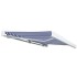 Toldo de carrete motorizado azul y blanco 350x250