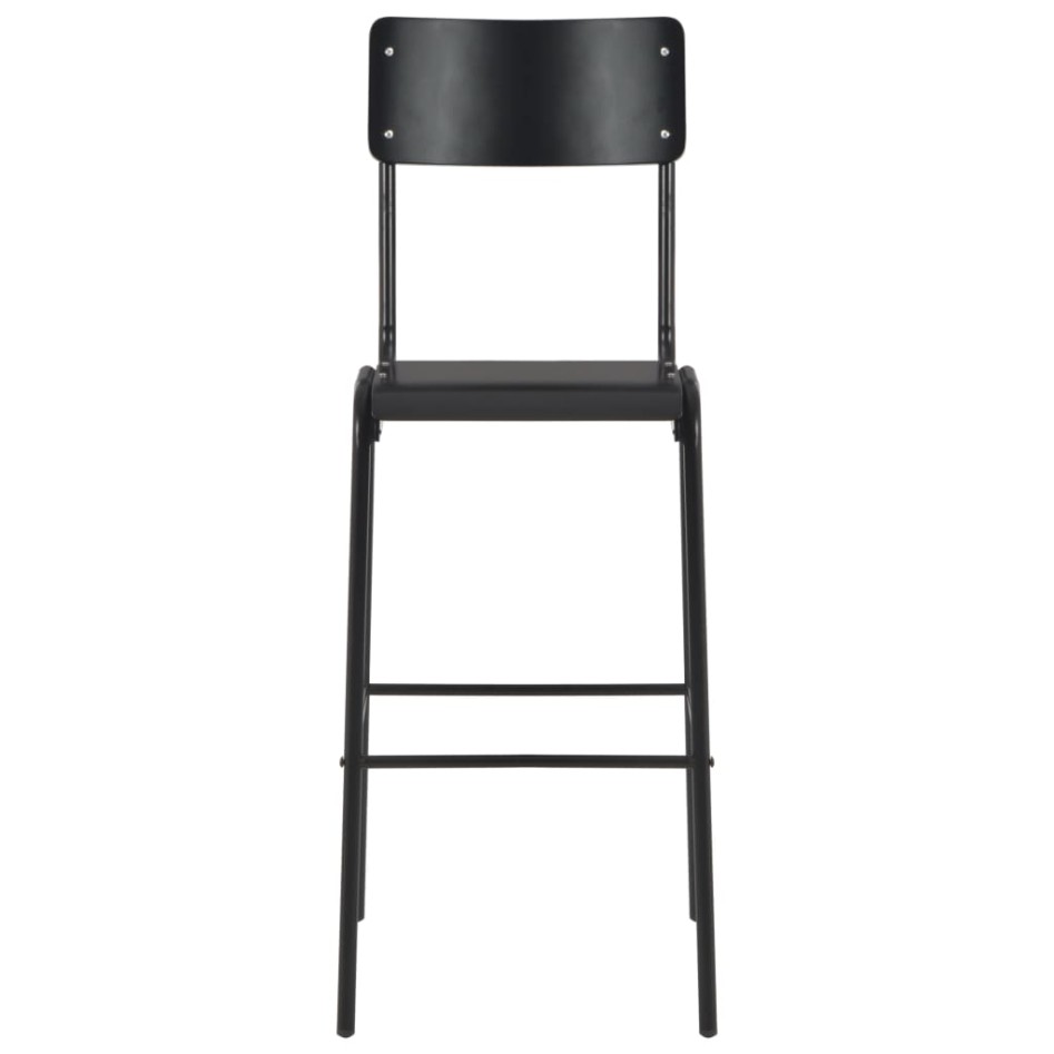 Taburetes de cocina 6 uds madera contrachapada y acero