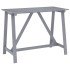 Mesa y sillas de bar de jardín 7 pzas gris madera maciza