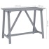 Mesa y sillas de bar de jardín 7 pzas gris madera maciza