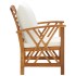 Muebles de jardín 4 piezas con cojines madera maciza de