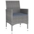 Set de comedor de jardín 7 pzas ratán sintético vidrio