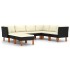 Set de muebles de jardín 8 pzas cojines ratán sintético