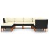 Set de muebles de jardín 8 pzas cojines ratán sintético