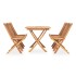 Set de comedor de jardín plegable 7 pzas madera maciza de