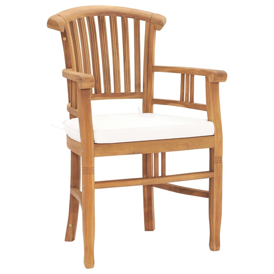 Juego de comedor para jardín 3 pzas teca maciza y