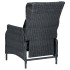 Set muebles jardín 3 pzas ratán sintético gris oscuro y