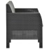 Set de muebles jardín 4 piezas cojines PP ratán gris