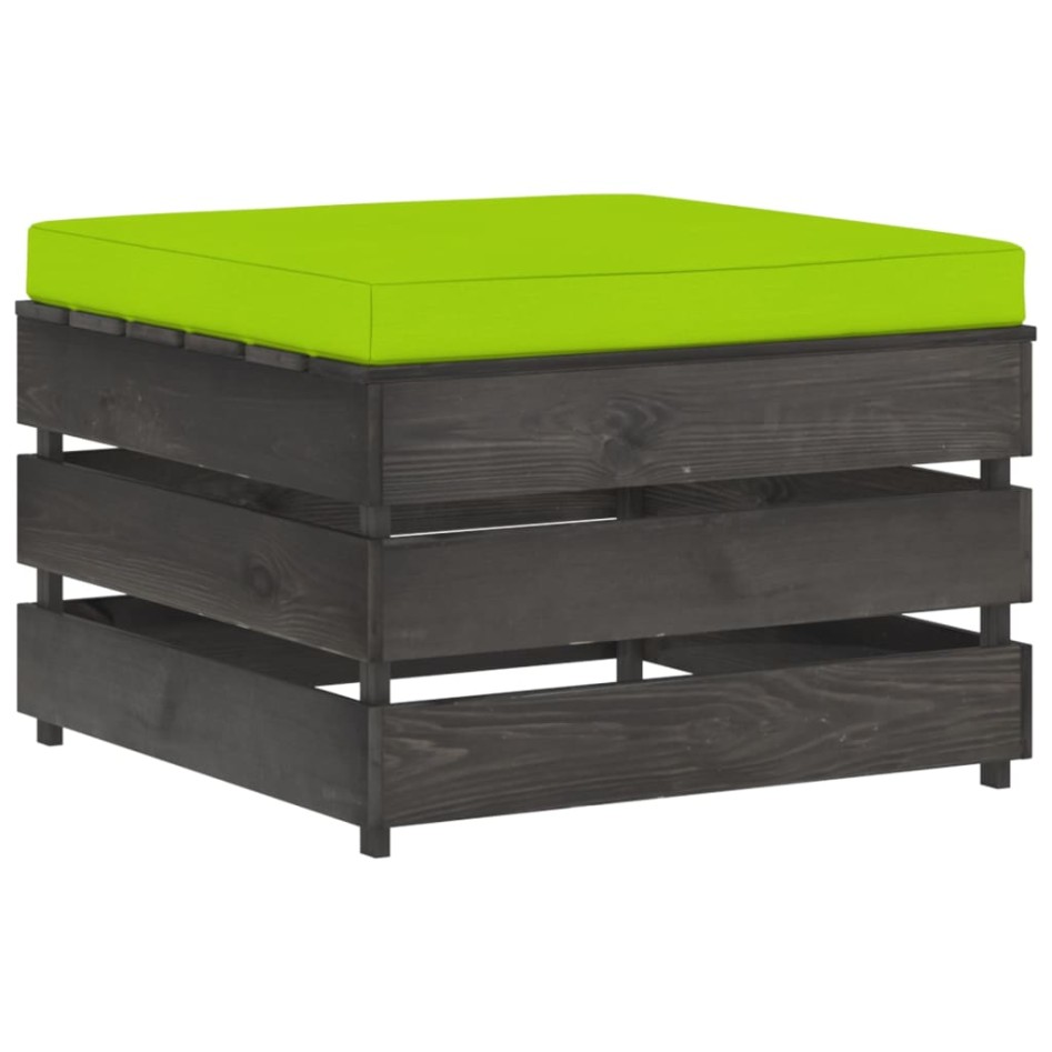 Muebles de jardín 5 piezas con cojines madera impregnada