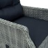 Juego de comedor para jardín 3 piezas gris