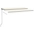 Toldo retráctil manual crema 400x350