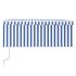 Toldo automático persiana LED sensor viento azul blanco 3x2,5