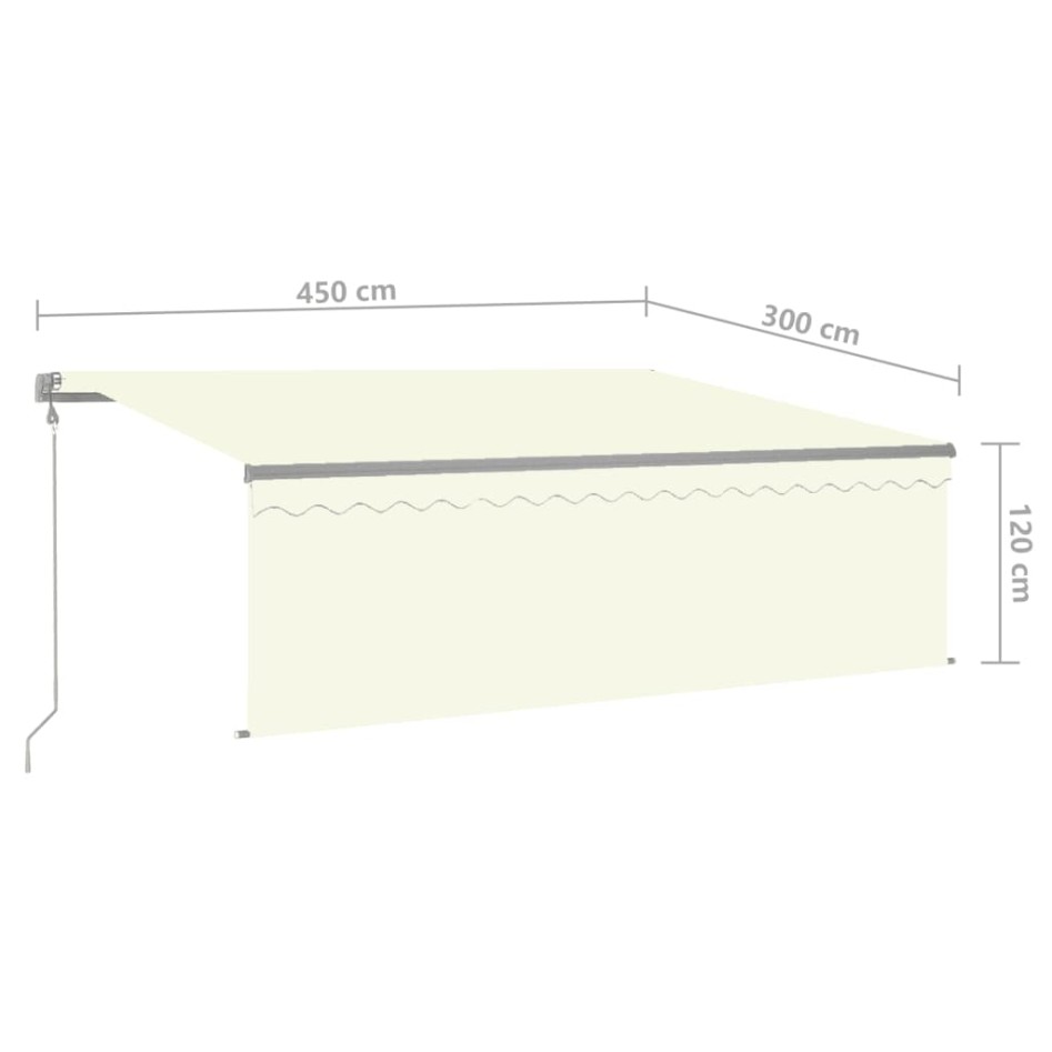 Toldo retráctil automático con persiana 4,5x3 m color