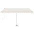 Toldo de pie automático crema 400x350