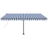 Toldo de pie automático azul y blanco 400x350
