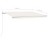 Toldo retráctil automático con postes crema 4x3,5