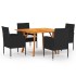 Juego de comedor para jardín de 5 piezas
