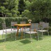 Juego de comedor de jardín 7 piezas gris antracita