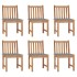Sillas de jardín 6 unidades con cojines madera maciza de
