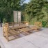 Muebles de jardín 6 piezas marrón miel madera maciza de