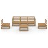 Muebles de jardín 6 piezas marrón miel madera maciza de