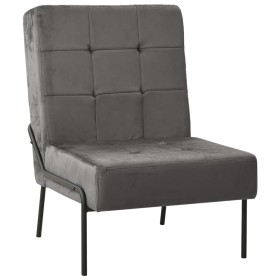 Silla de relajación de terciopelo gris oscuro 65x79x87