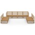 Muebles de jardín 8 piezas marrón miel madera madera de