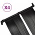 Panel de calentador solar de piscina 4 uds 80x620