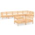 Juego de muebles de jardín 9 piezas madera maciza de