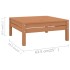 Juego muebles de jardín 11 pzas madera maciza pino marrón