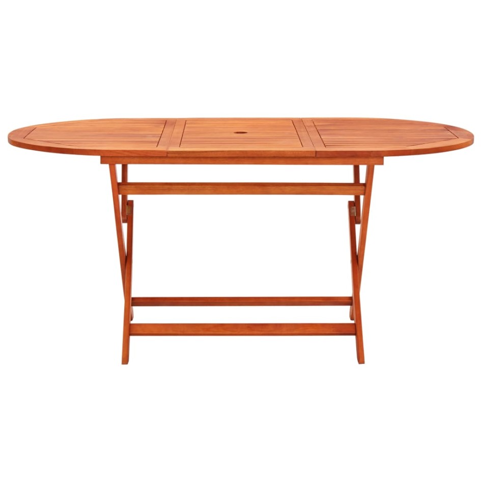 Set de comedor de jardín plegable 7 pzas madera