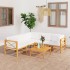 Set de muebles de jardín 6 pzas madera de teca y cojines