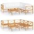 Set de muebles de jardín 6 pzas madera de teca y cojines