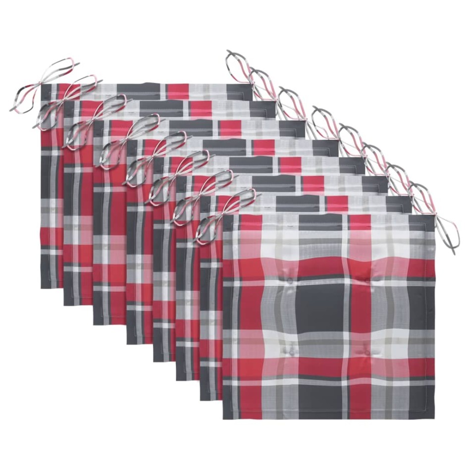 Sillas comedor de jardín y cojines 8 uds madera maciza