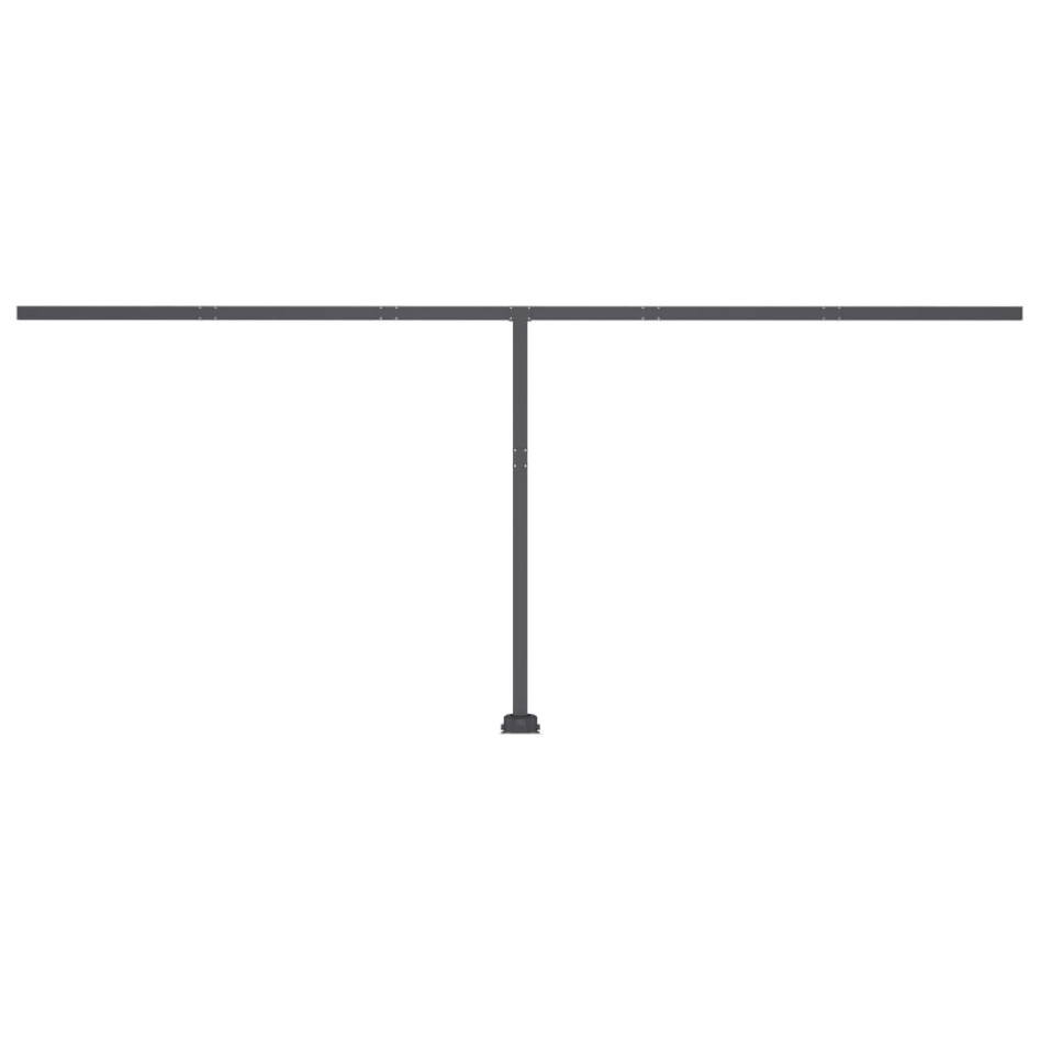 Toldo de pie retráctil manual amarillo y blanco 500x350