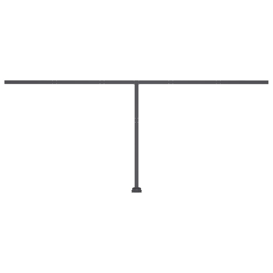 Toldo de pie retráctil manual azul y blanco 500x300