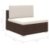Set muebles de jardín 8 piezas y cojines ratán sintético