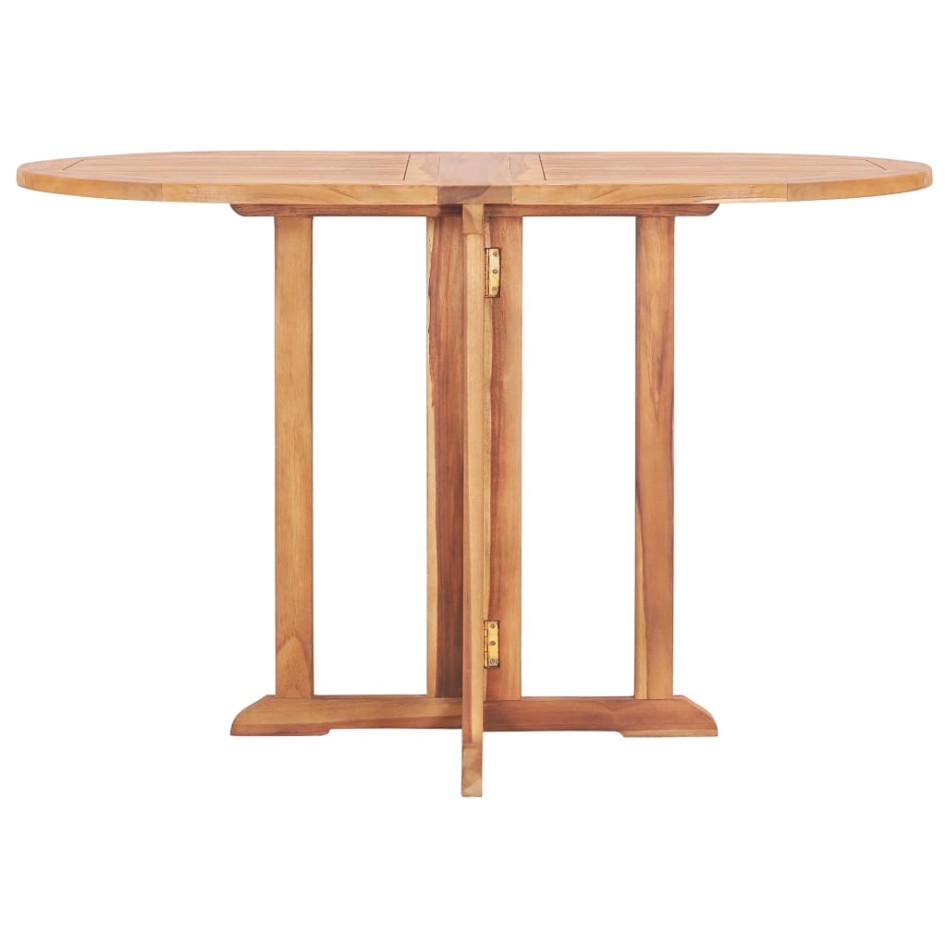 Set de comedor de jardín plegable 5 piezas madera maciza