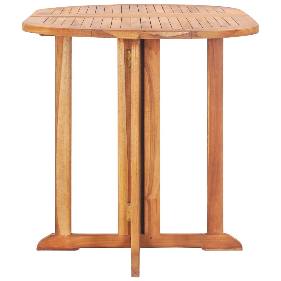 Set de comedor de jardín plegable 5 piezas madera maciza