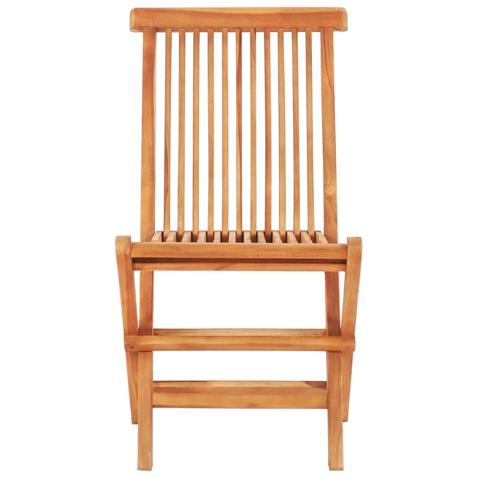 Set de comedor de jardín plegable 5 piezas madera maciza