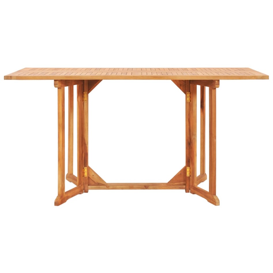 Set de comedor de jardín plegable 7 piezas madera maciza