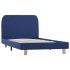 Estructura de cama de tela azul 90x200