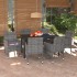 Set comedor jardín 7 pzas y cojines ratán sintético