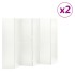 Biombos divisores de 6 paneles 2 uds blanco acero 240x180