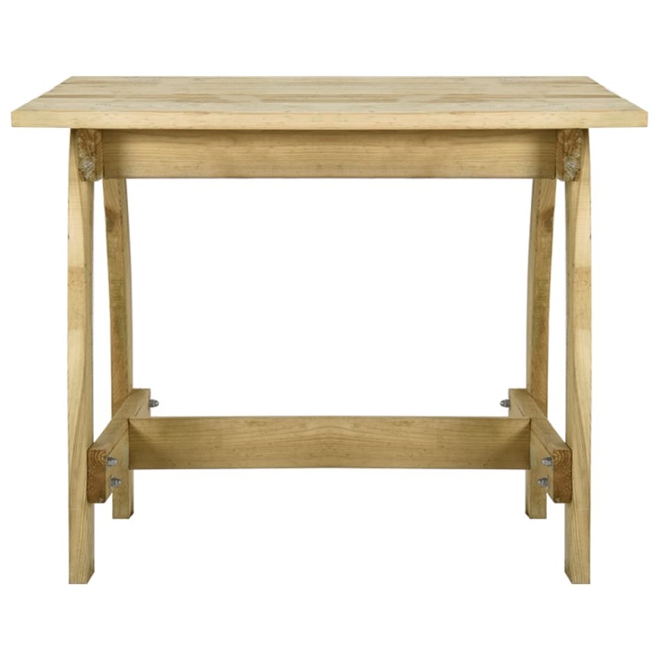 Juego de comedor de jardín 4 piezas madera de pino