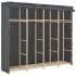 Armario de tela gris 200x40x170