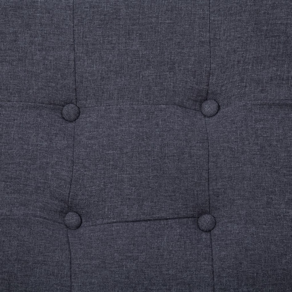 Sofá de 2 plazas con reposabrazos acero y tela gris