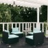 Set de muebles de jardín 4 pzas y cojines ratán sintético